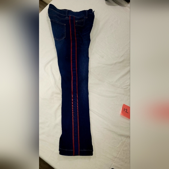 1 State Women's Blue Jeans with Red Stripe - Picture 4 of 4
